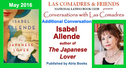 May 2016: Isabel Allende author of The Japanese Lover published by Atria Books